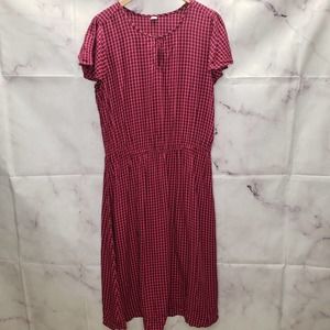 Old Navy Checkered Flutter Sleeve Dress